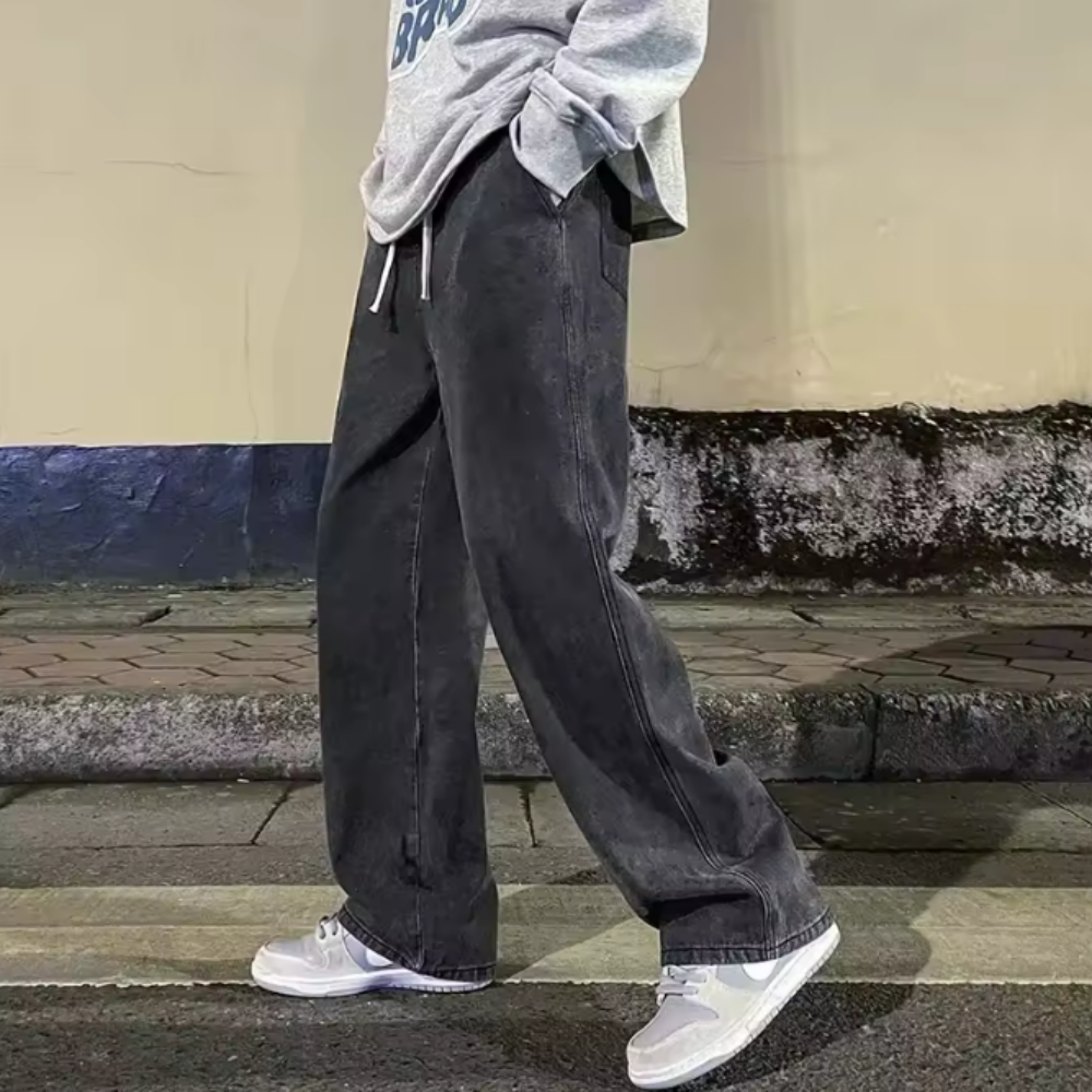 Streetwear Brand Denim - 2025 New Streetwear Loose Jeans Men