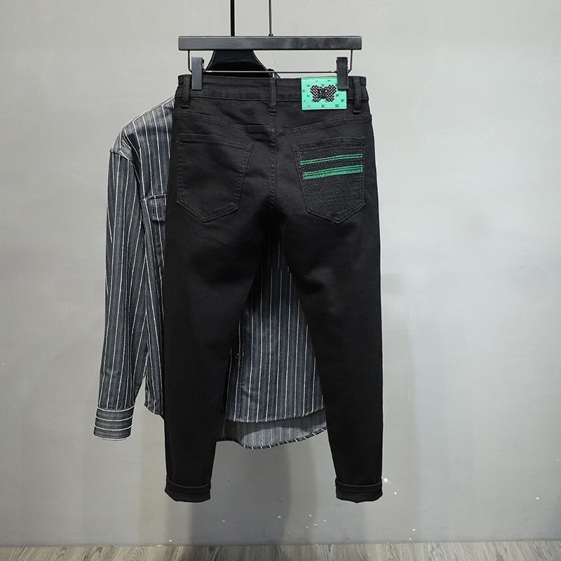 Streetwear Brand Denim - Luxury Brand Men Jeans Men's Black