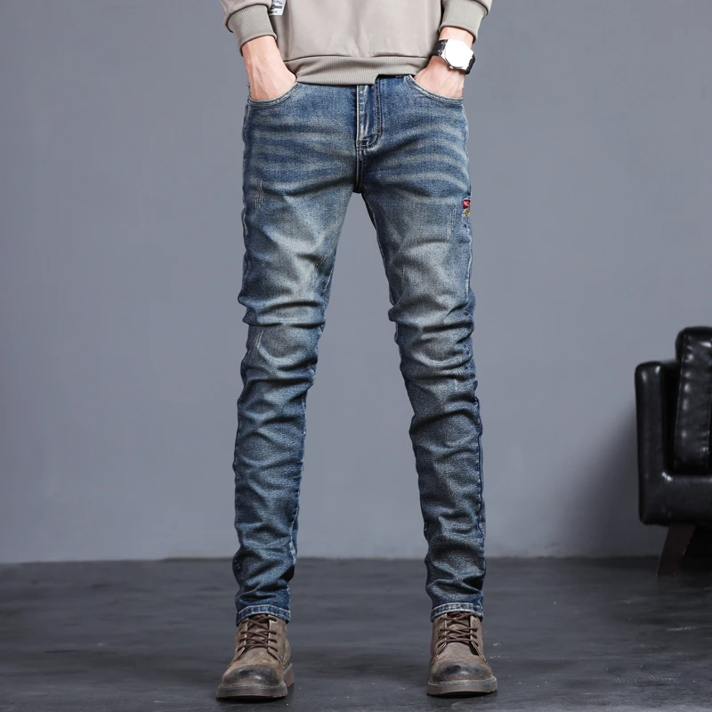 Streetwear Brand Denim - Men's Fashion Vintage Jeans Autumn New