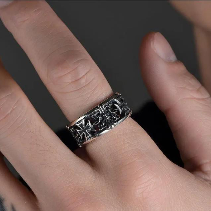 Retro Eternal Vine Cross Punk  – Chrome Hearts Ring Bewertung und Preis