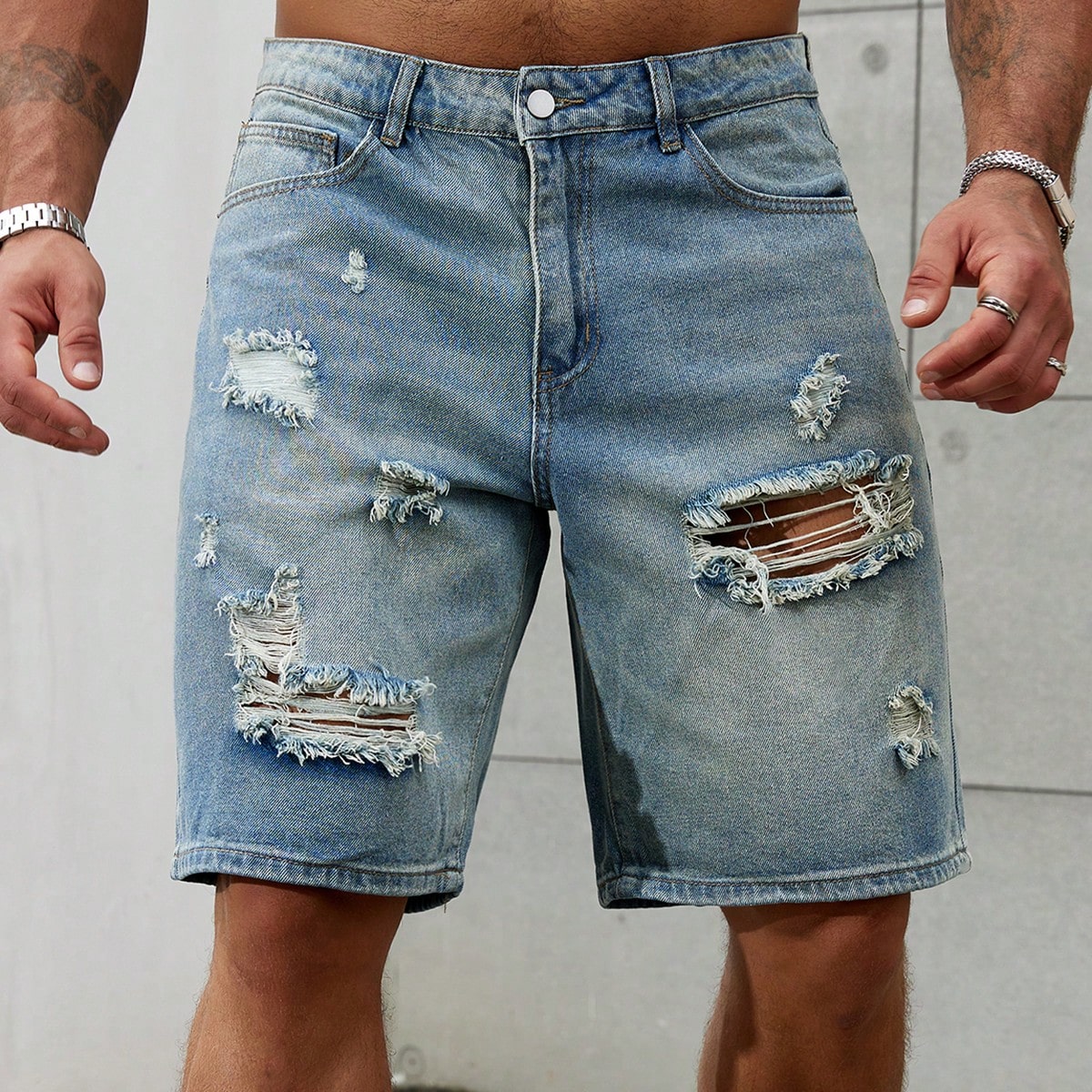New Fashion Mens Ripped Short  – Streetwear Brand Denim Bewertung und Preis