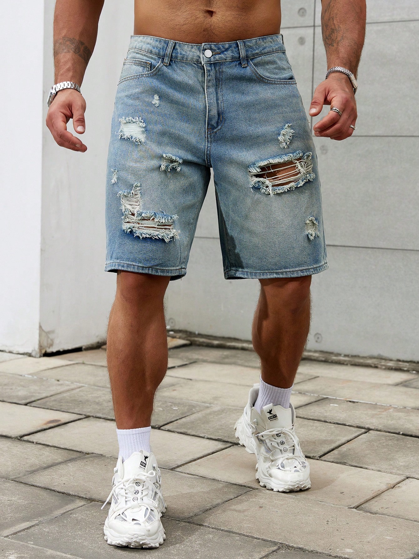 New Fashion Mens Ripped Short  – Streetwear Brand Denim Bewertung und Preis