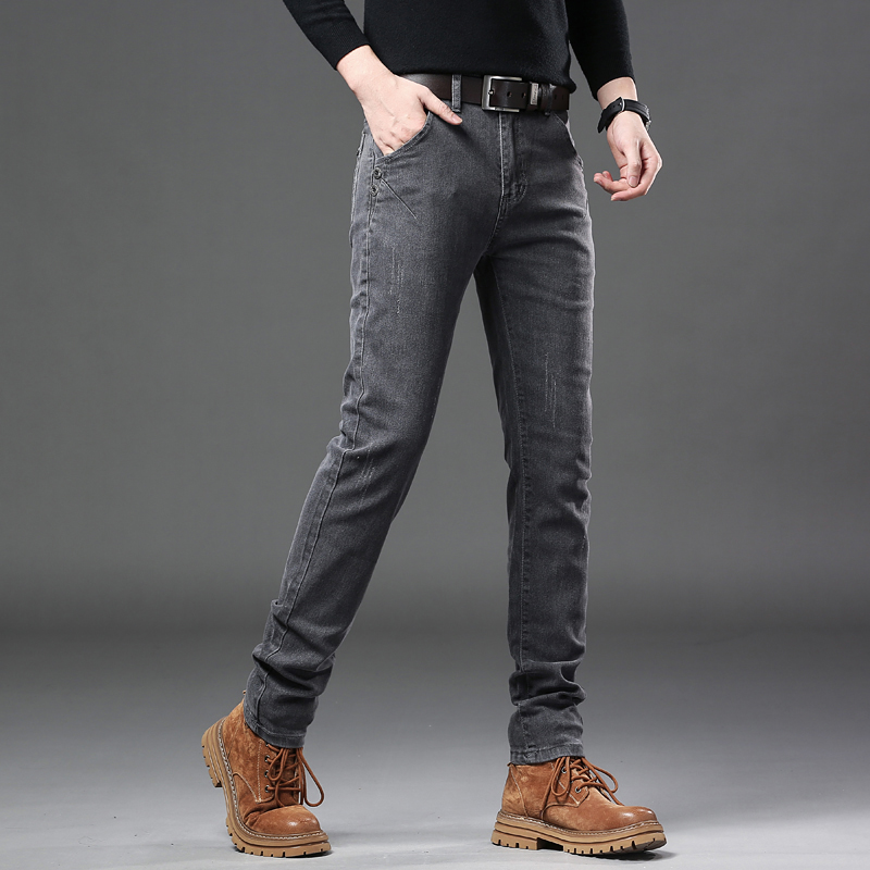 New Pure Gray Korean Slim Jean – Streetwear Brand Denim Bewertung und Preis