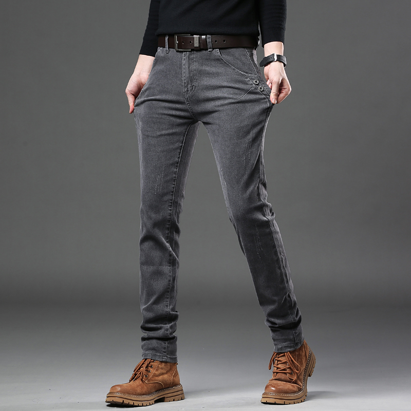 New Pure Gray Korean Slim Jean – Streetwear Brand Denim Bewertung und Preis