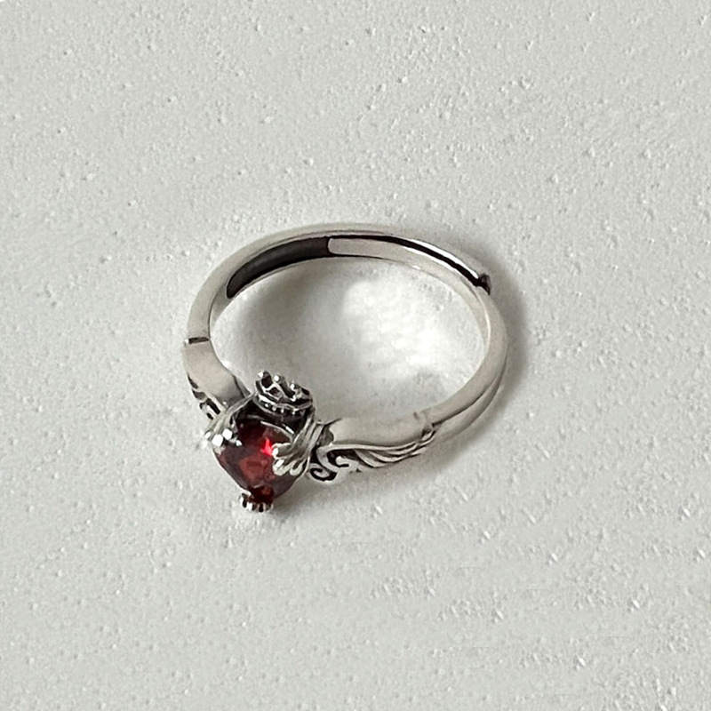 925 Sterling Silver Heart Red  – Chrome Hearts Ring Bewertung und Preis