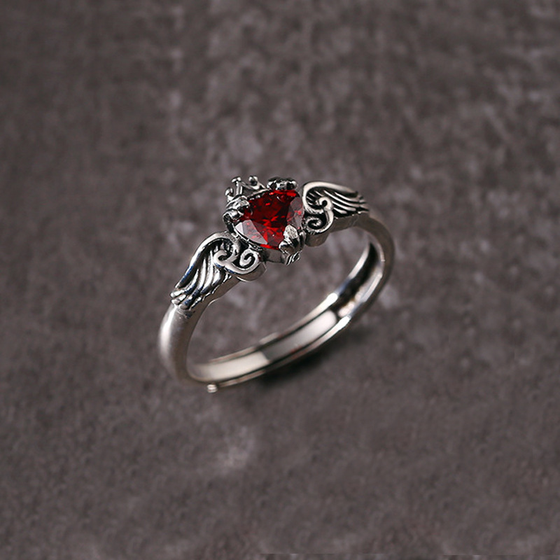925 Sterling Silver Heart Red  – Chrome Hearts Ring Bewertung und Preis