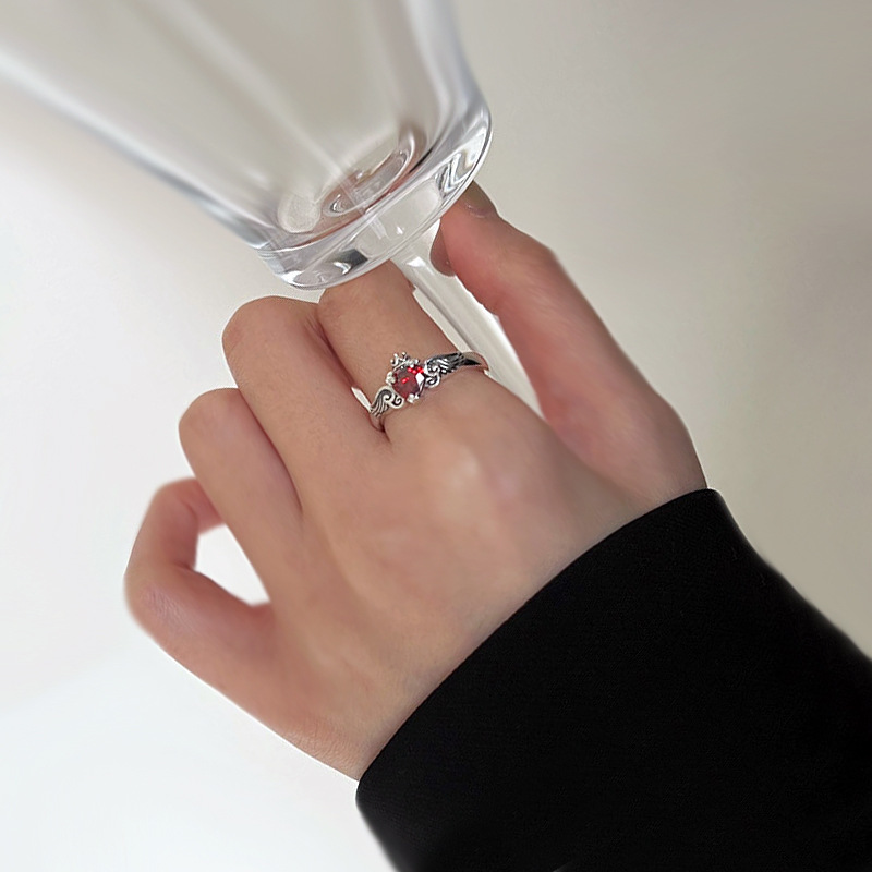 925 Sterling Silver Heart Red  – Chrome Hearts Ring Bewertung und Preis